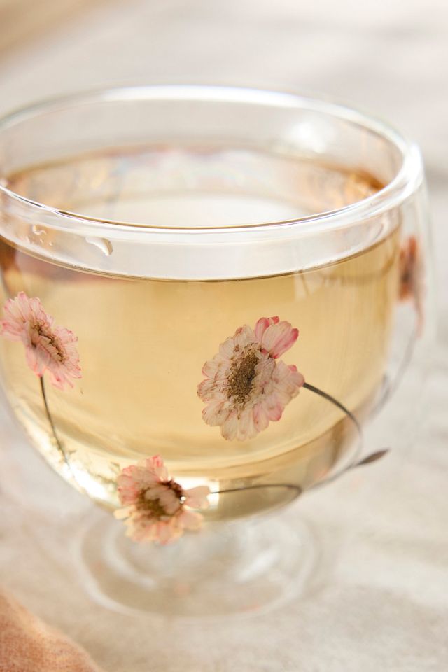Preserved Floral Glass Mug #1