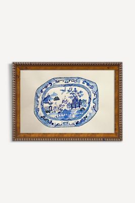Japanese Blue Willow Wall Art
