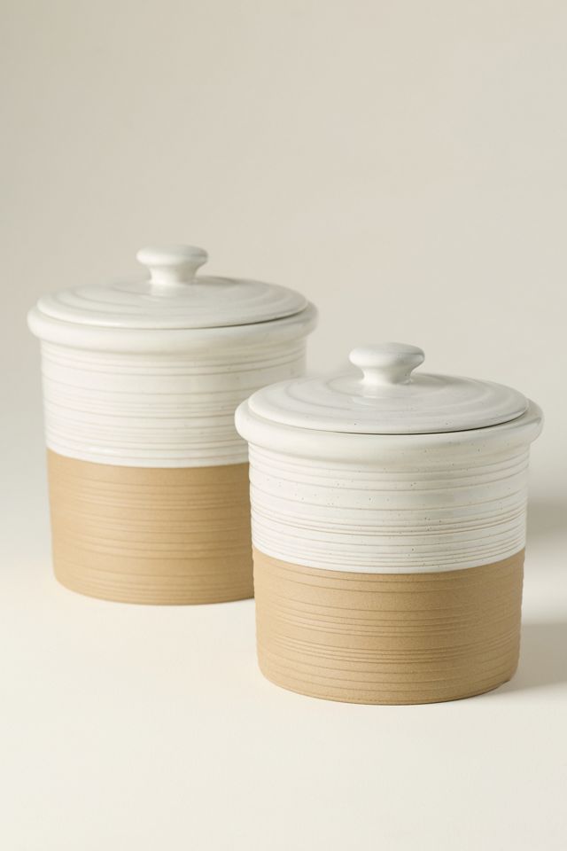 Costa Nova Scotia Stoneware Small Canister #1