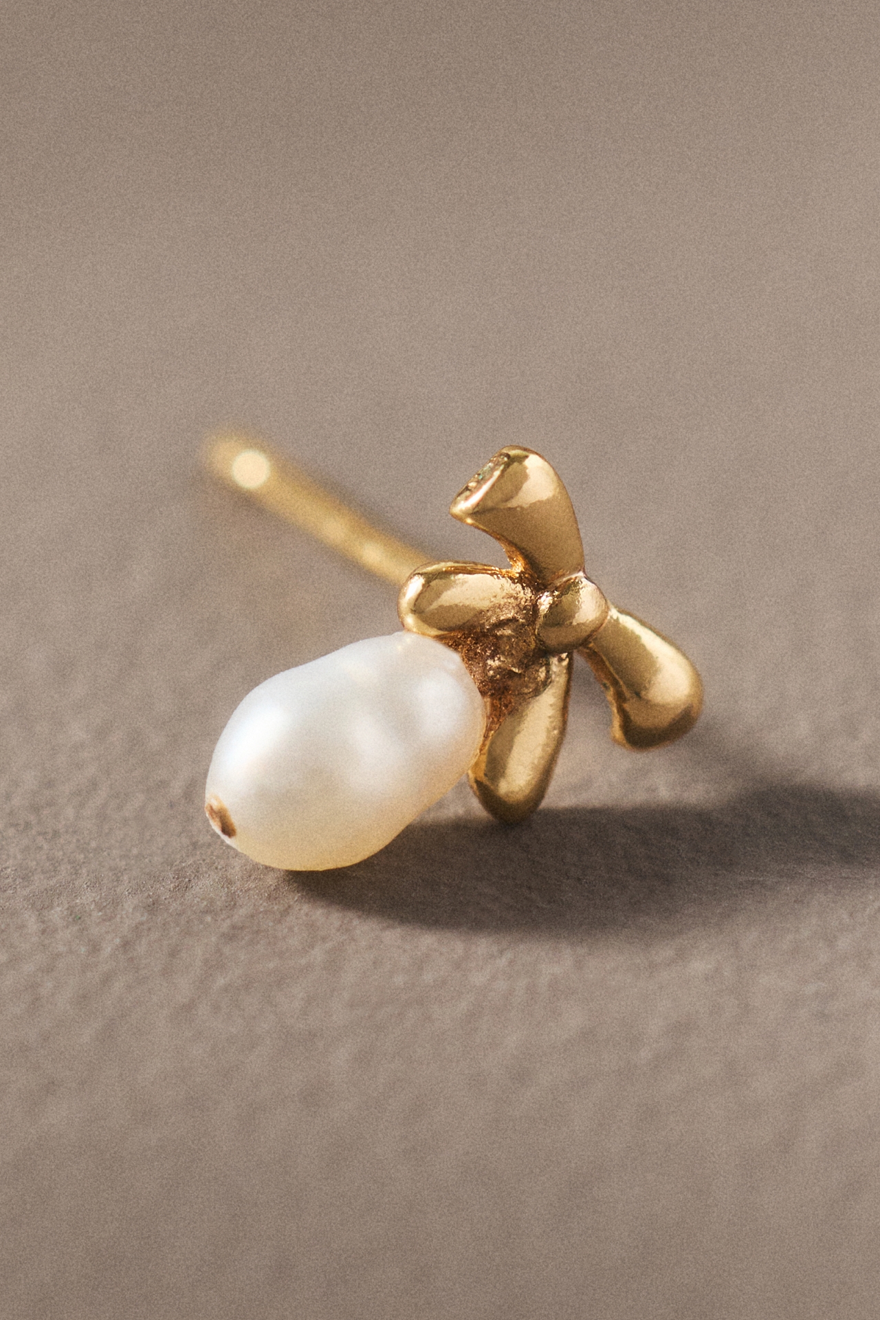 By Anthropologie Dainty Pearl Bow Earrings