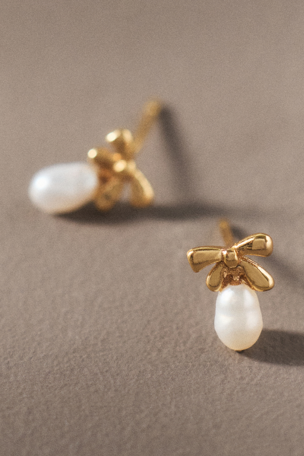 By Anthropologie Dainty Pearl Bow Earrings