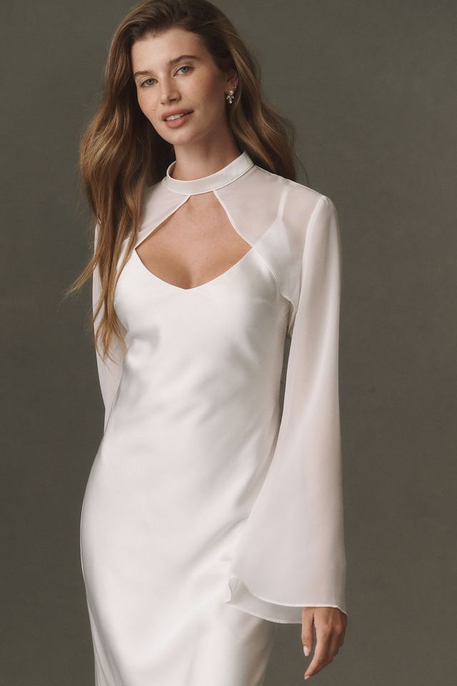 Mare Mare Caped Satin Slip Dress #1