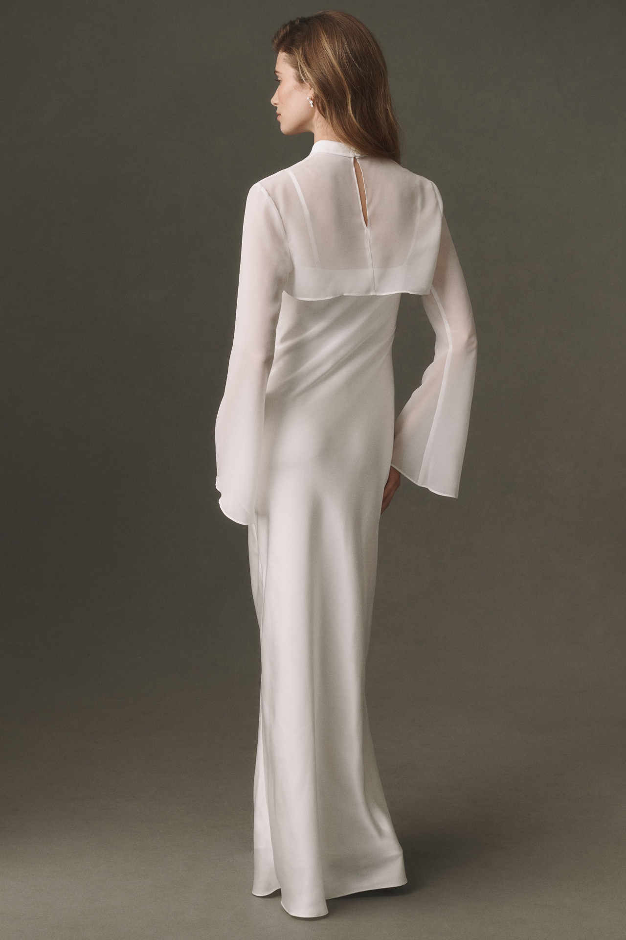 Mare Caped Satin Slip Dress