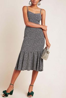 Tina Flounced Midi Dress