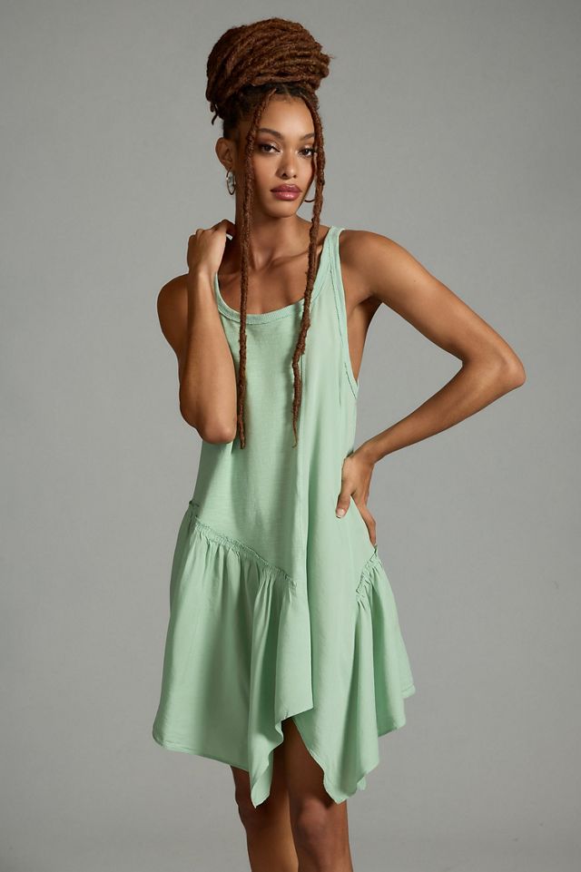 asymmetrical flounce dress Lysa Asymmetrical Flounce Lace Dress