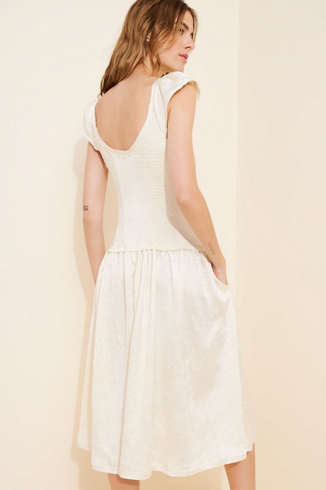 fiona midi dress anthropologie RHODE Fiona Wrap Midi Dress