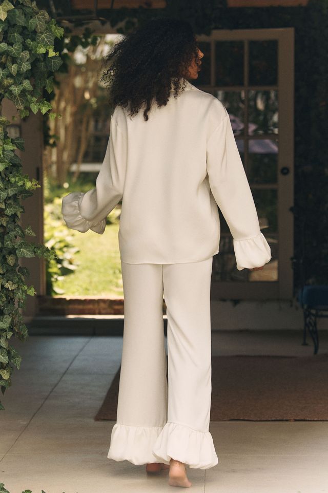 Mare Mare Bubble-Hem Satin Pajama Set  #4