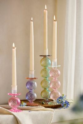 Kaleidoscope Glass Orb Taper Holder