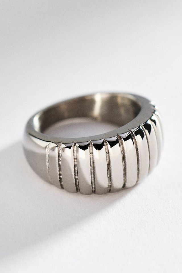 Water-Resistant Chunky Ribbed Ring #1