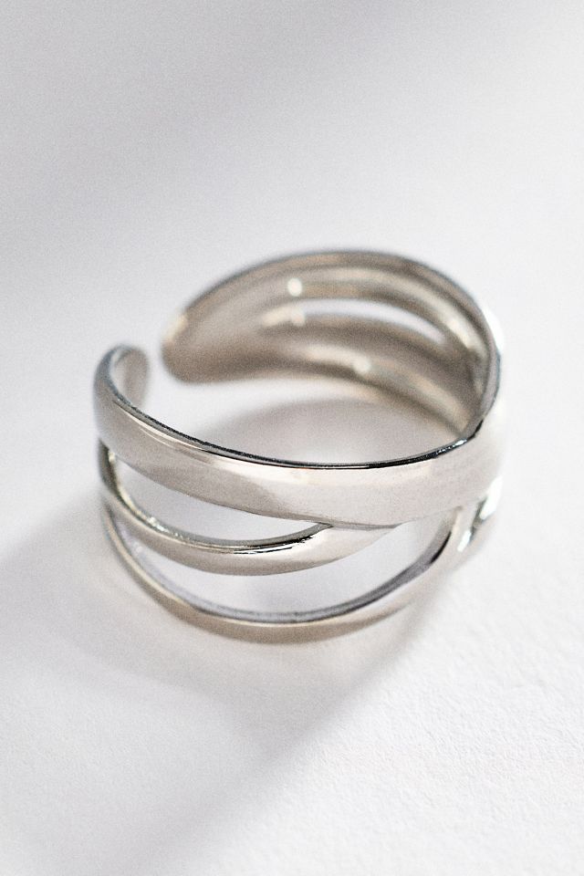 Water-Resistant Open Stacked Band Ring #1