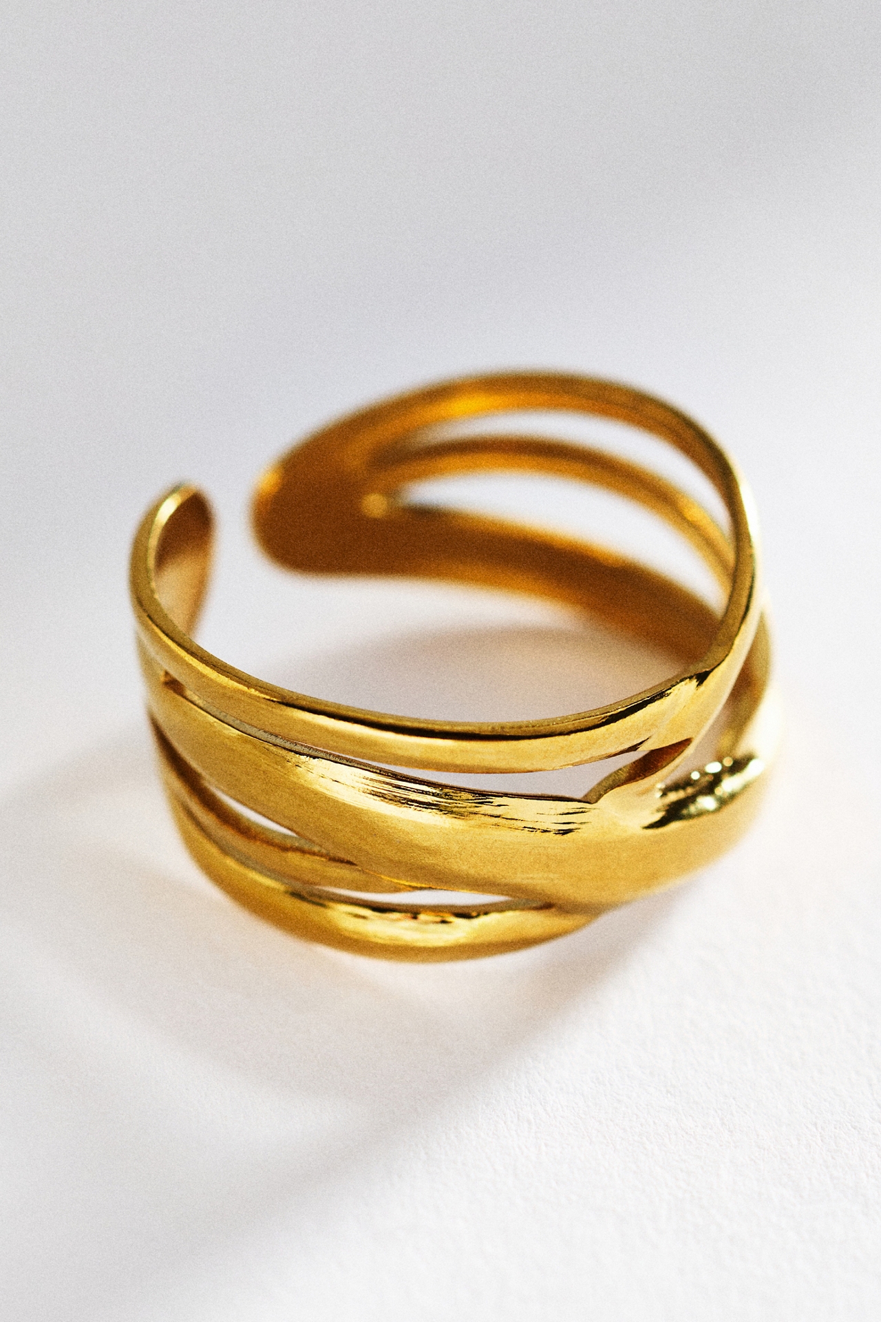 Water-Resistant Open Stacked Band Ring