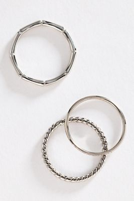Water-Resistant Rings, Set of 3