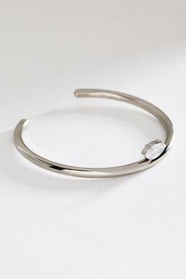 Solitaire Crystal Water-Resistant Cuff Bracelet