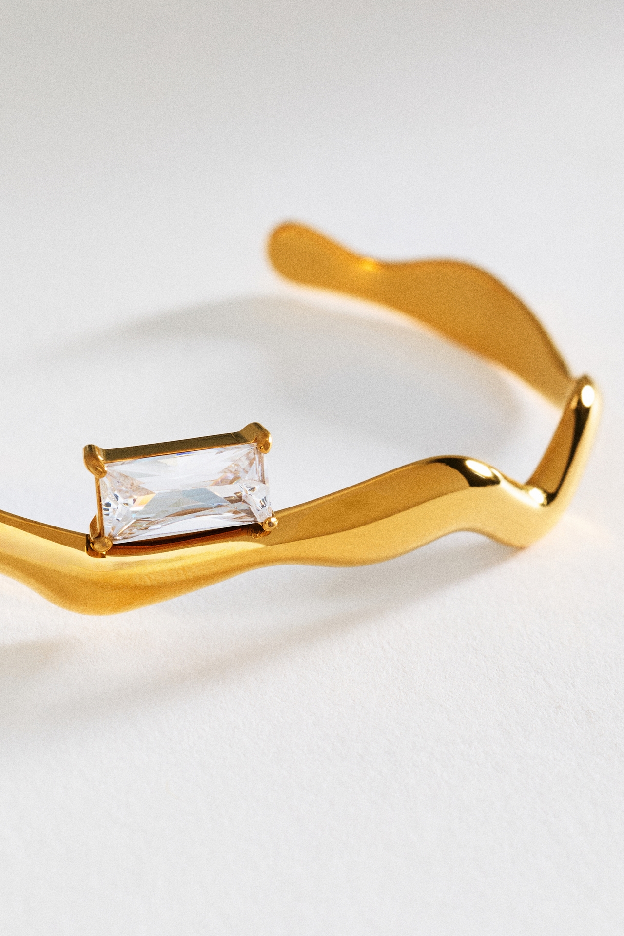 Water Resistant Wavy Cuff Bracelet