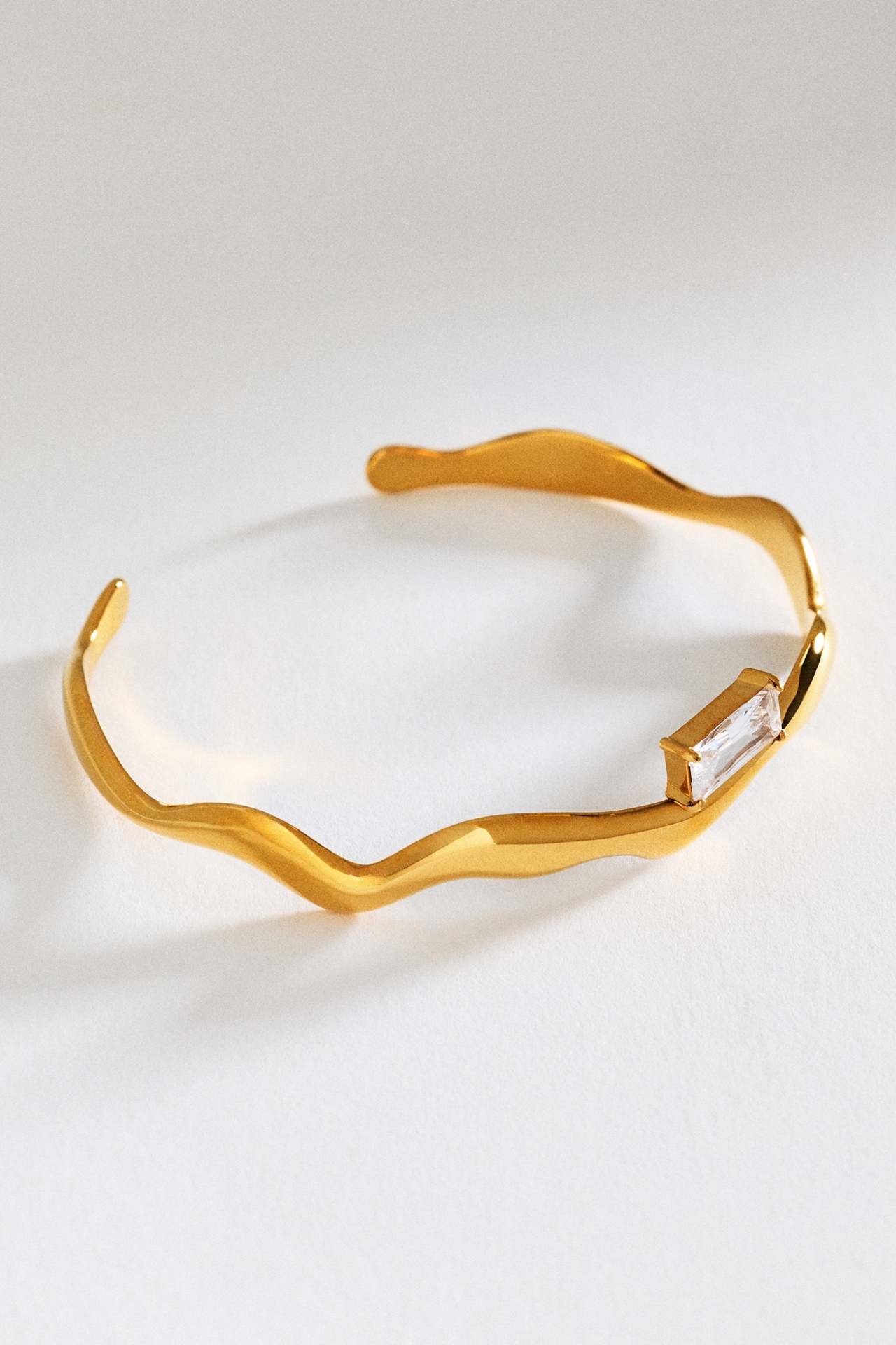 Water Resistant Wavy Cuff Bracelet