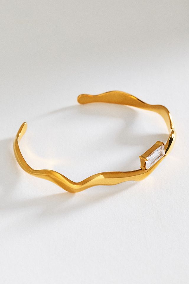 Water Resistant Wavy Cuff Bracelet #1