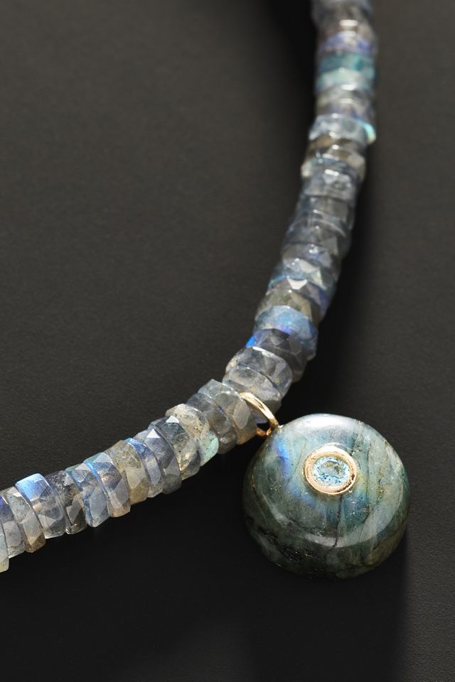 By Anthropologie Demi-Fine Beaded Crystal Necklace #1