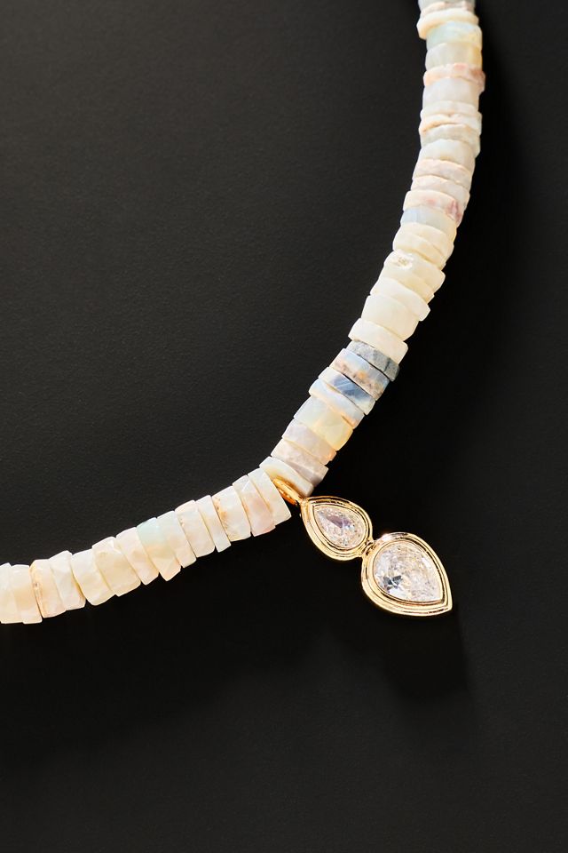 By Anthropologie Demi-Fine Beaded Crystal Necklace #1
