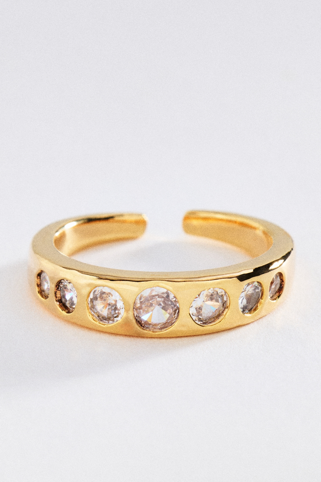 Crystal Bezel Ring