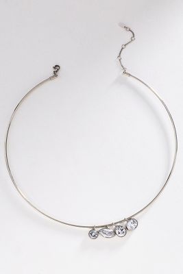 By Anthropologie Demi-Fine Floating Crystal Collar Necklace