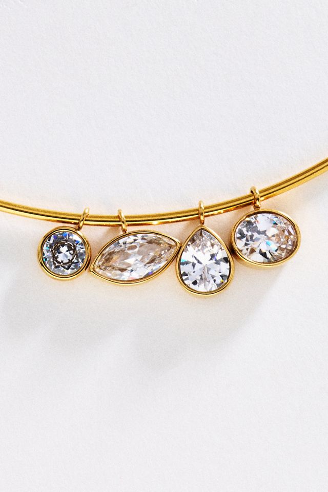 By Anthropologie Demi-Fine Floating Crystal Collar Necklace #1