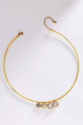 By Anthropologie Demi-Fine Floating Crystal Collar Necklace