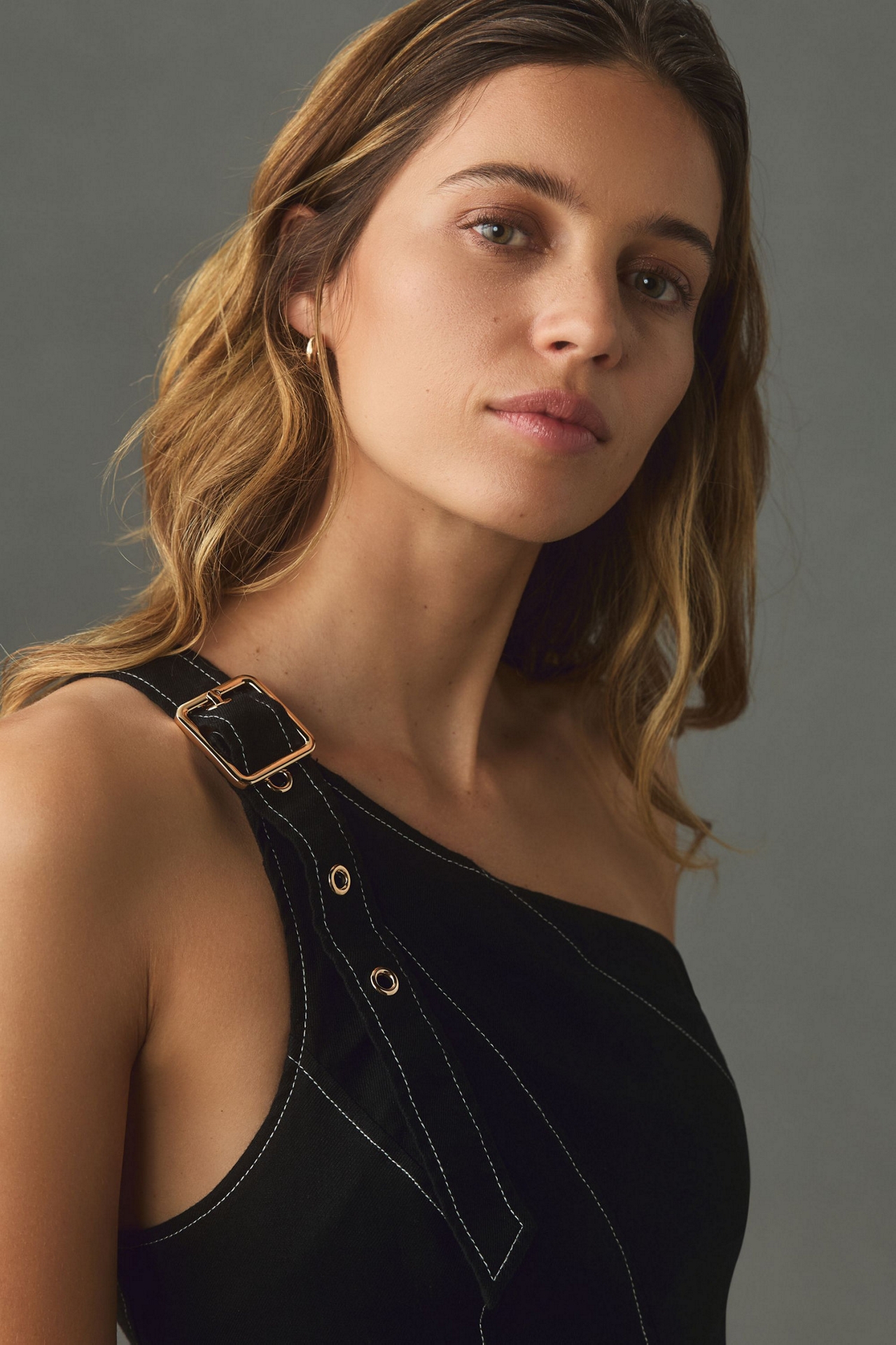 One-Shoulder Seamed Mini Dress
