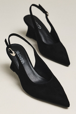 Silent D Celein-sd Slingback Wedge Heel In Black