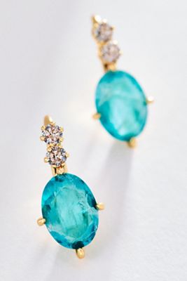 Gemstone Hook Earrings
