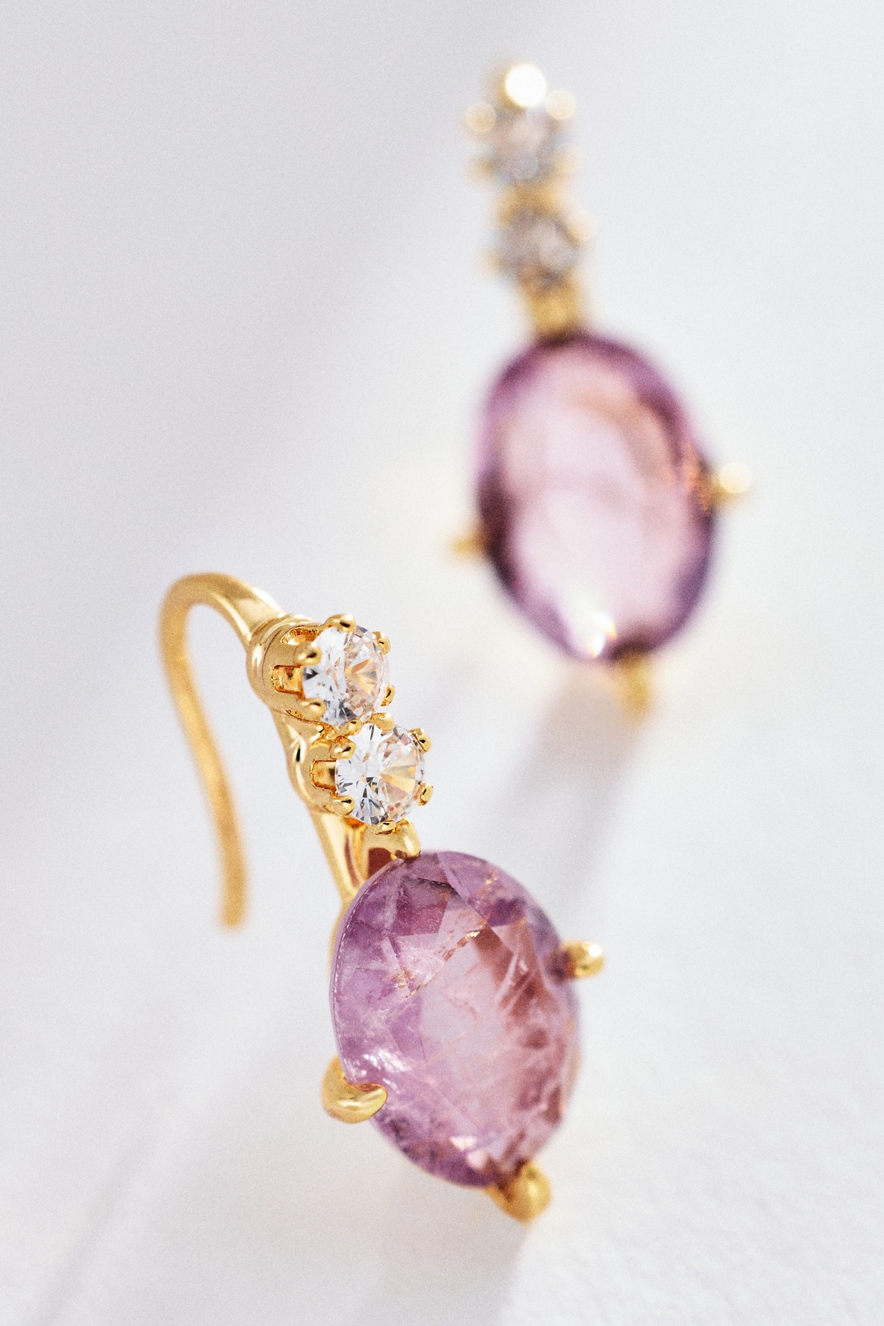 Gemstone Hook Earrings
