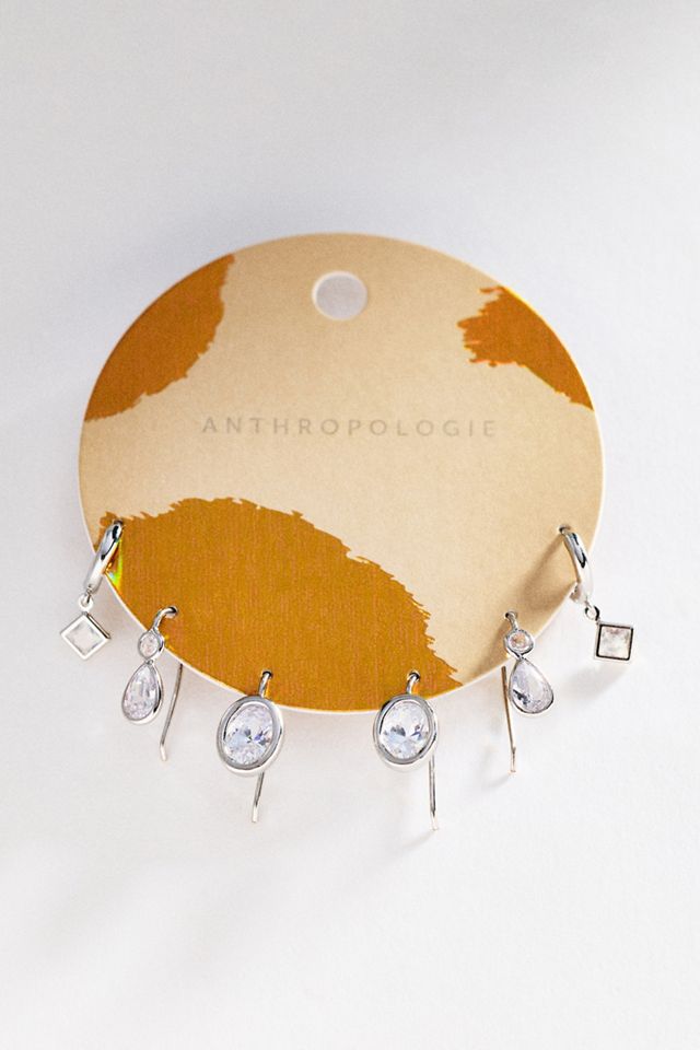 Mixed Crystal Earrings, Set of 3 #1