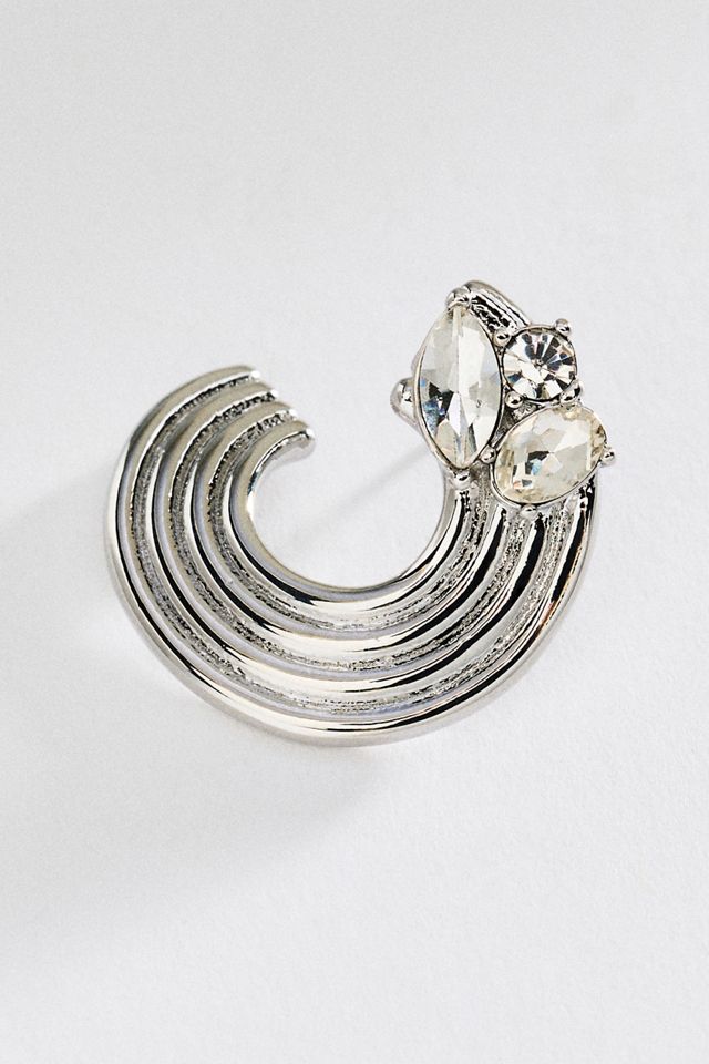Circular Ribbed Post Earrings #1