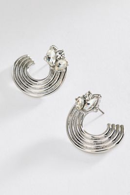 Circular Ribbed Post Earrings