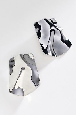 Hammered Metal Post Earrings