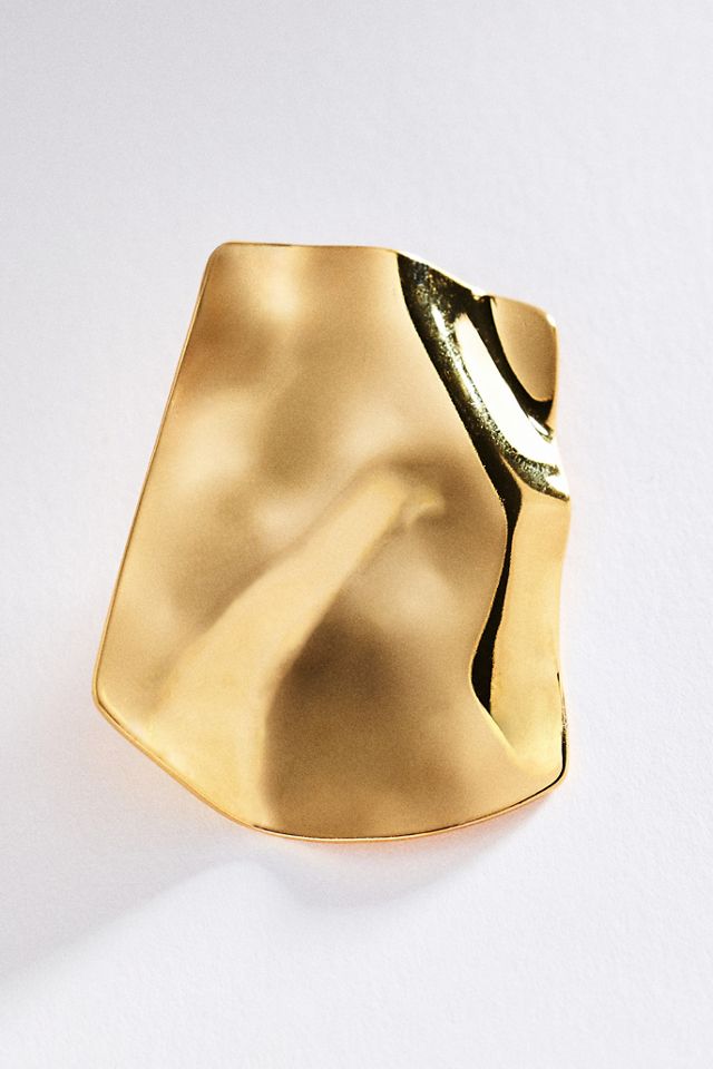 Hammered Metal Post Earrings #1