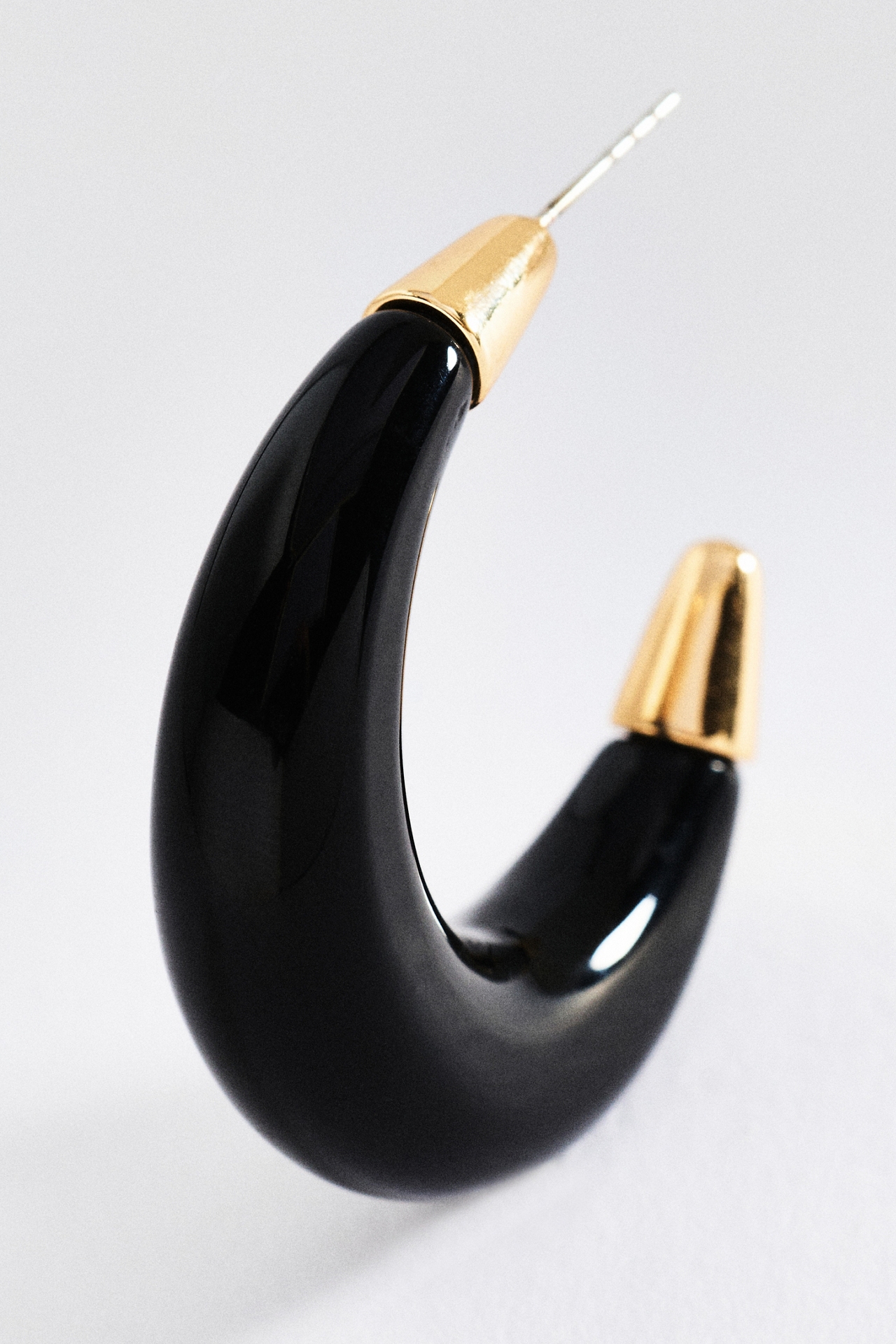 By Anthropologie Tipped Resin Hoop Earrings