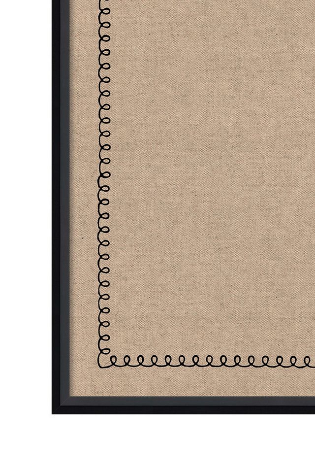 Kate & Laurel Framed Black Scalloped Edge Pinboard #2