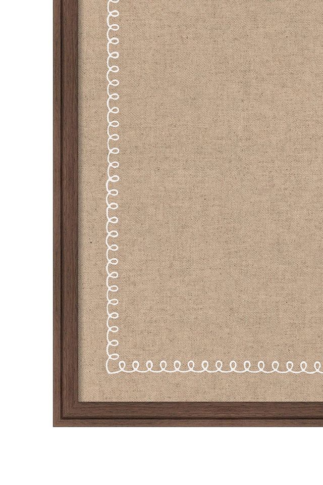 Kate & Laurel Framed White Scalloped Edge Pinboard #2