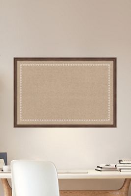 Kate & Laurel Framed White Scalloped Edge Pinboard