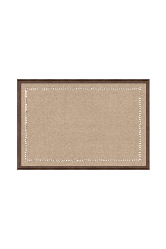 Kate & Laurel Framed White Scalloped Edge Pinboard #1