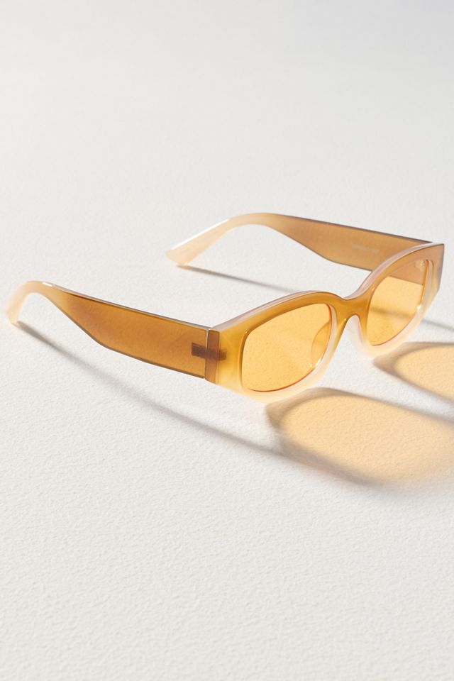 By Anthropologie Ombre Rectangle Sunglasses #1