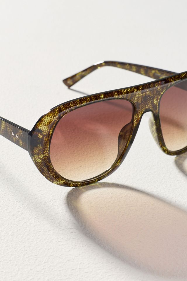 By Anthropologie Wrapped Aviator Sunglasses #2