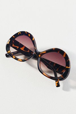 By Anthropologie Funky Oversized Round Sunglasses