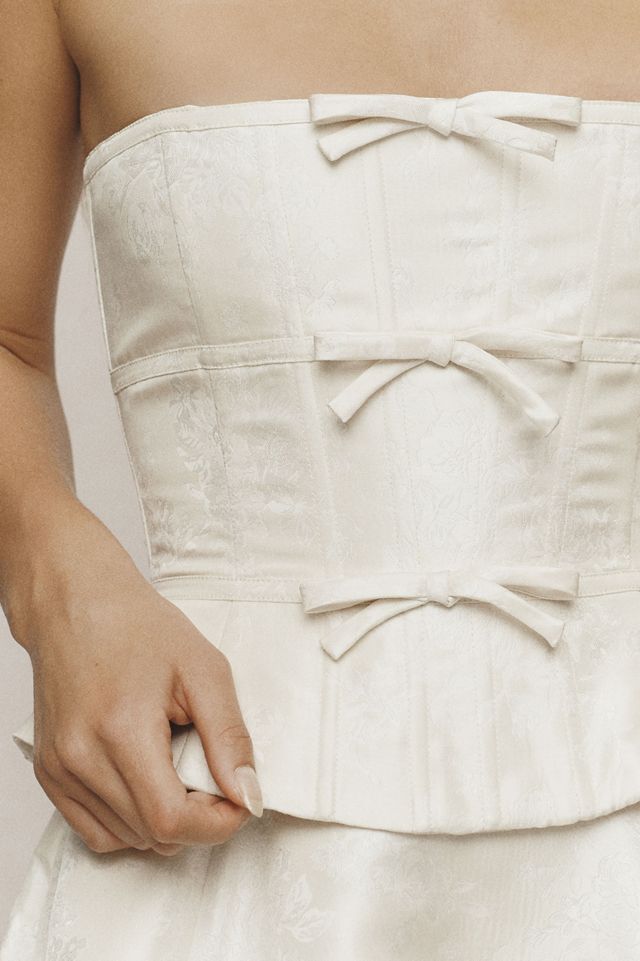 V. Chapman x Anthropologie Weddings Kinsley Peplum Corset Top #3