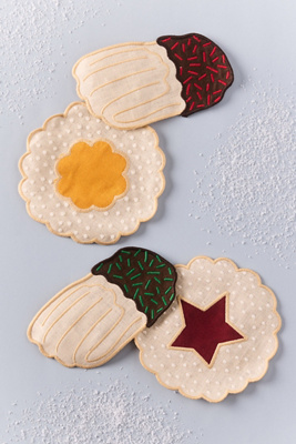 Piecework Holiday Cocktail Napkins, Set Of 4 In Multi
