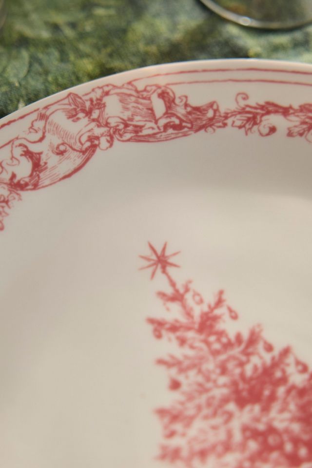 Red Tannenbaum Stoneware Dinner Plate #1