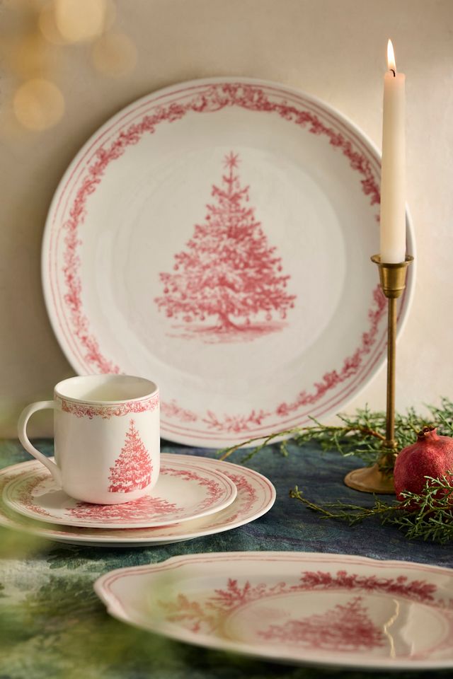 Red Tannenbaum Stoneware Side Plate #2