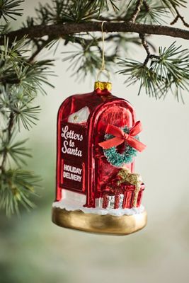 Terrain Santa’s Mailbox Glass Ornament