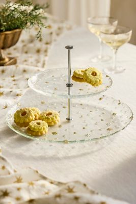 Starry Glass Tiered Stand