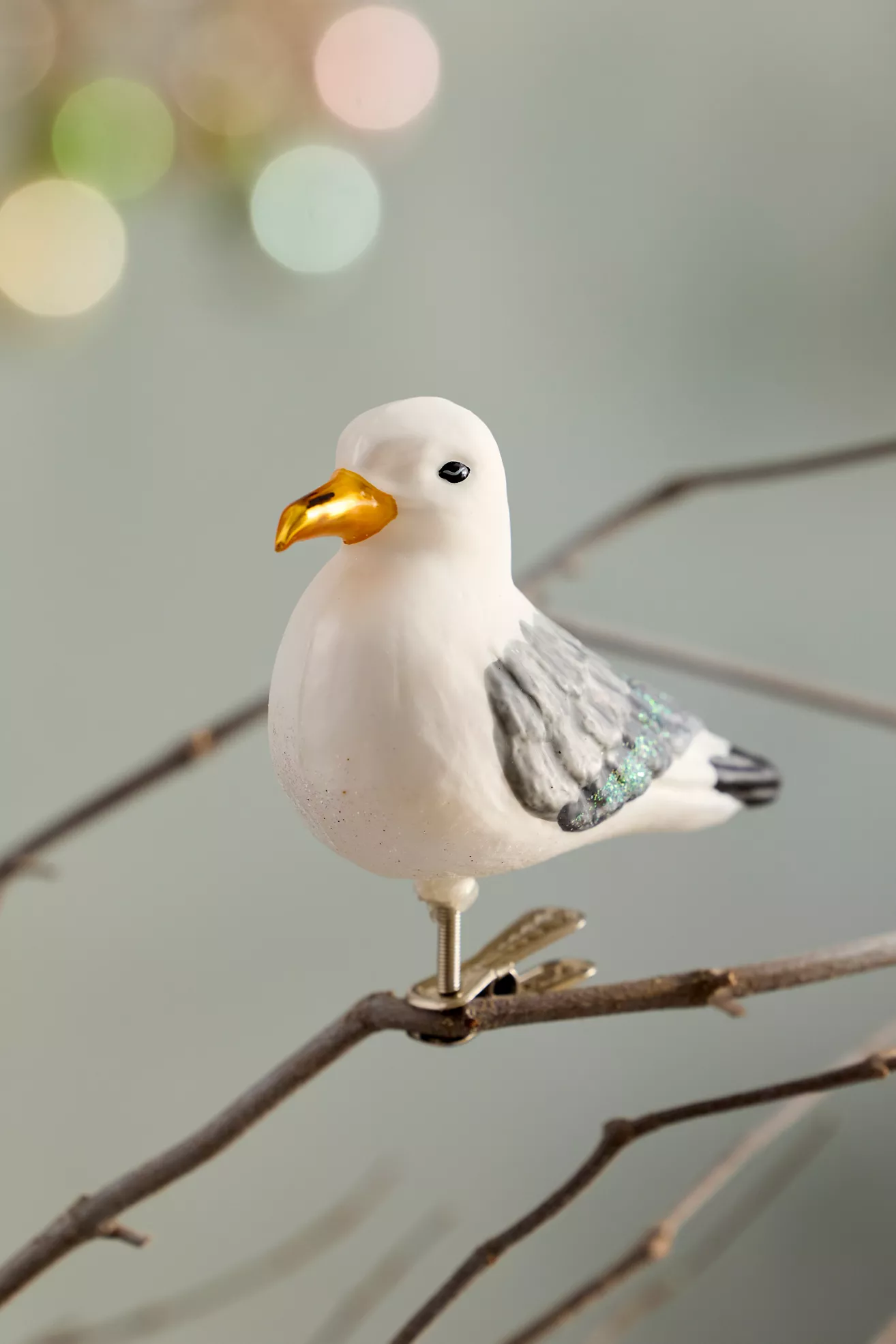 Terrain Seagull Glass Clip Ornament